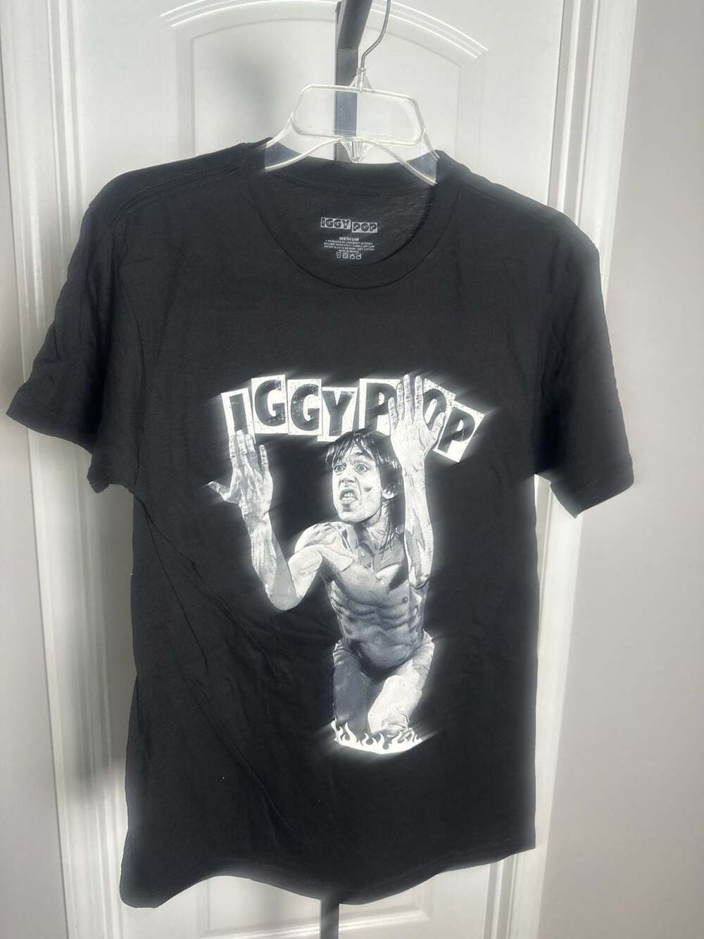 Iggy Pop 2023 Tour Clipped Graphic T-Shirt Black Medium#269